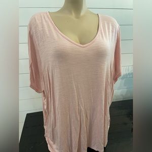 Light pink Plus size basic top
